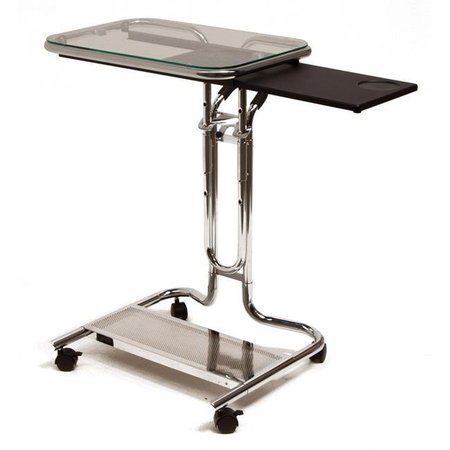 STUDIO DESIGNS Studio Designs 51201 Laptop Cart w - Mouse Chrome - Clear 51201